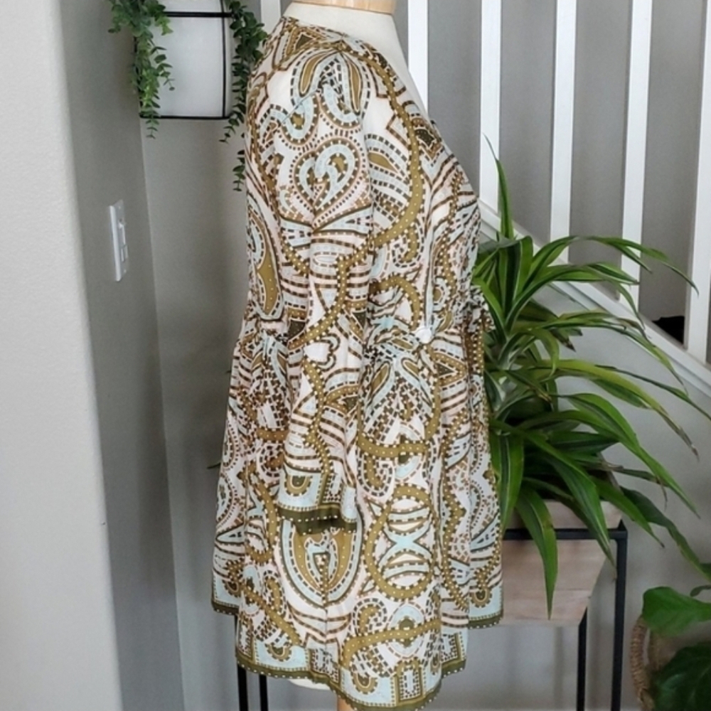J.Crew Trastevere Collection Paisley Tunic Swim Cover-Up | Boho Resort - Picture 7 of 9